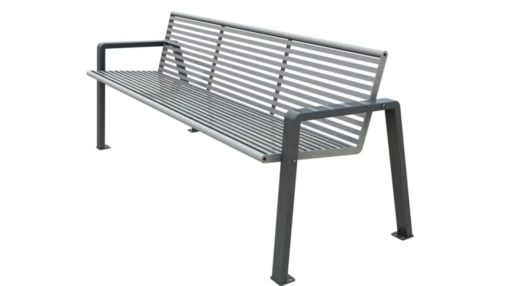 Banc d'extérieur REST en acier, photo 3