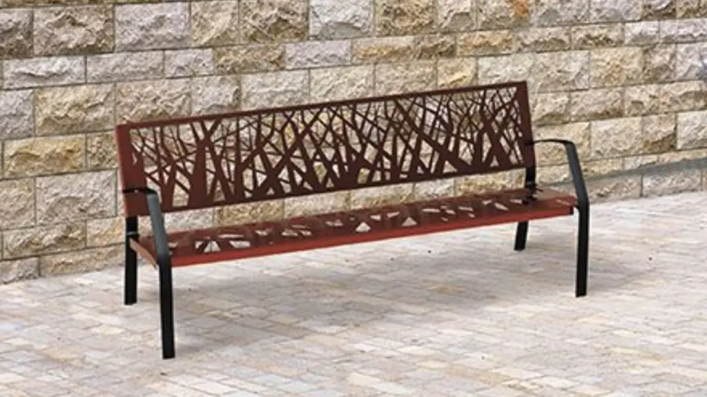 Banc d'extérieur wild forest en acier et fonte