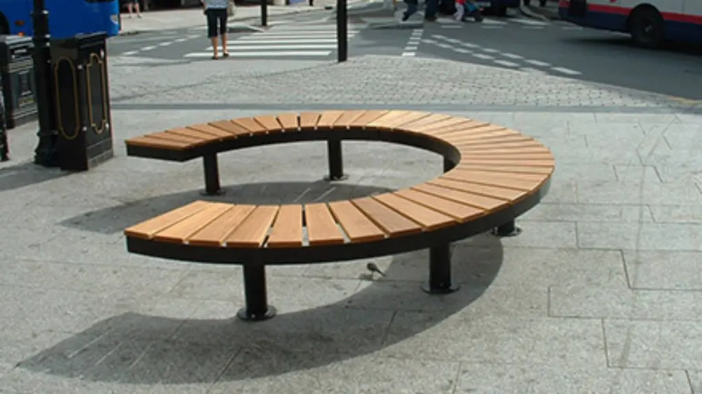 Banc d'extérieur Chronos en acier inoxydable et bois, photo 3
