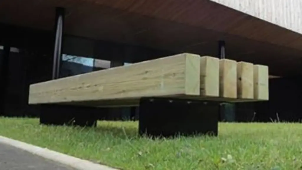 Banc d'extérieur XXL-E en acier et bois
