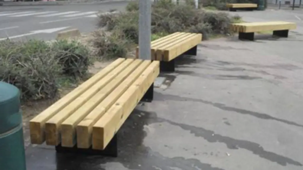 Banc d'extérieur XXL-E en acier et bois, photo 3