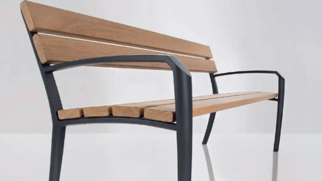 Banc d'extérieur Tranquill en bois et aluminium