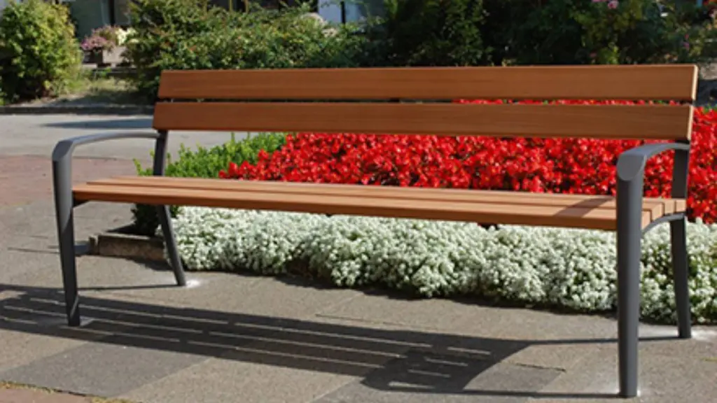 Banc d'extérieur Tranquill en bois et aluminium, photo 2