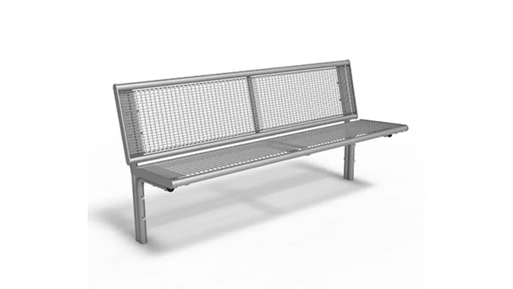Banc d'extérieur PLAZZA en acier inoxydable, acier, bois et plastique recyclé