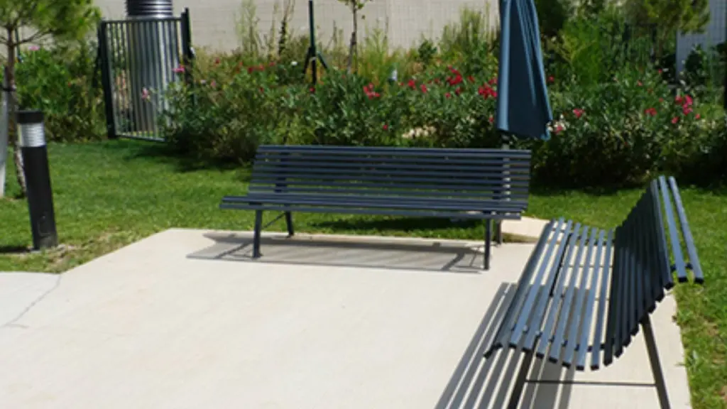 Banc d'extérieur fontainebleau en acier, photo 2