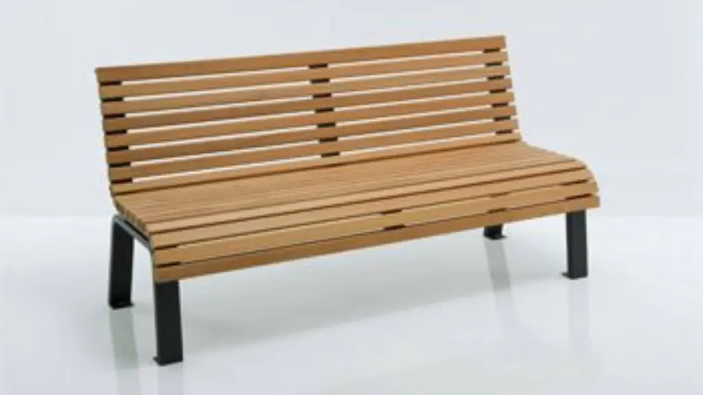 Banc d'extérieur Estate en acier et bois