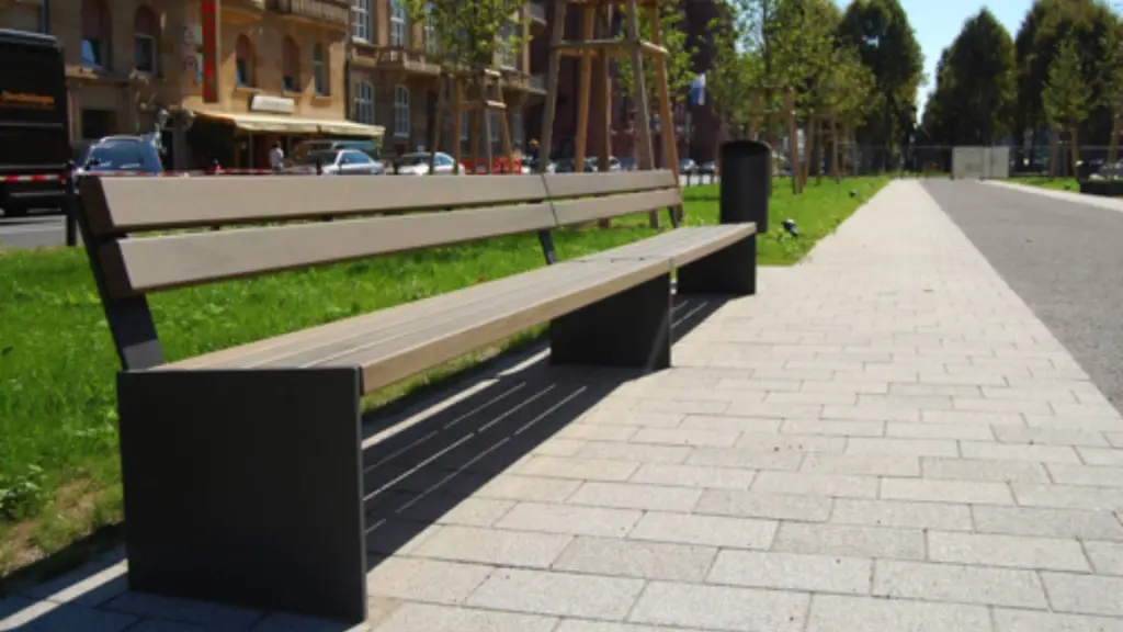Banc d'extérieur bingo droit en bois, photo 3