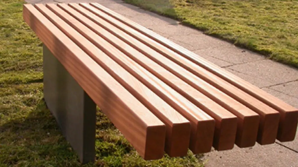 Banc d'extérieur airbank en acier et bois, photo 3