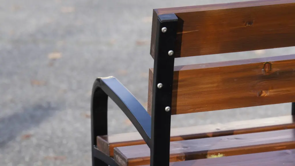 Banc SENIORS 3 places en bois et plastique recyclé, photo 3