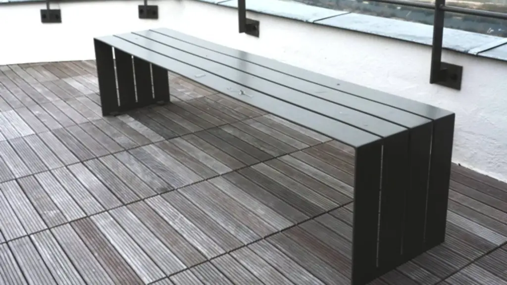 Banc d'extérieur STEEL BLOC en acier inoxydable et acier, photo 2