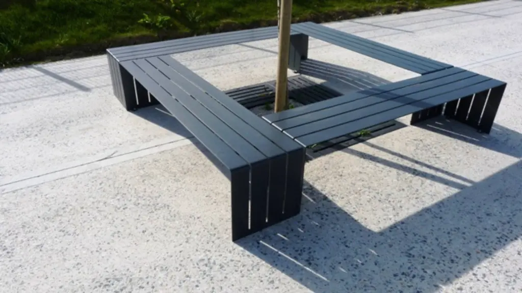 Banc d'extérieur STEEL BLOC en acier inoxydable et acier, photo 4