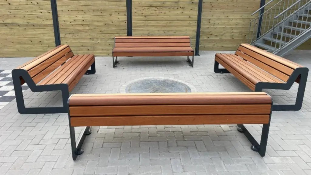 Banc d'extérieur Limitless en bois, photo 3