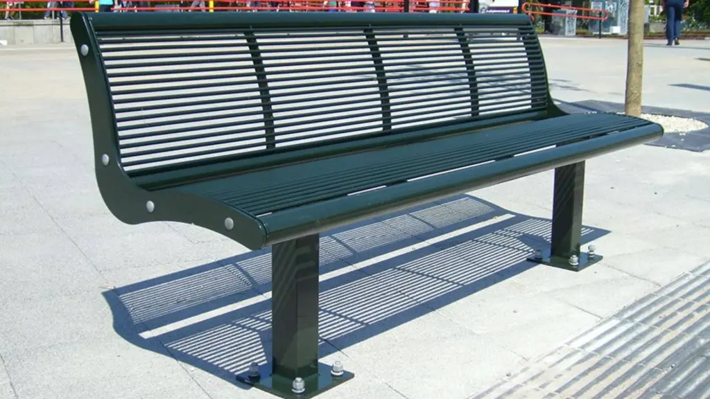 Banc d'extérieur CORSO en acier inoxydable, acier et bois