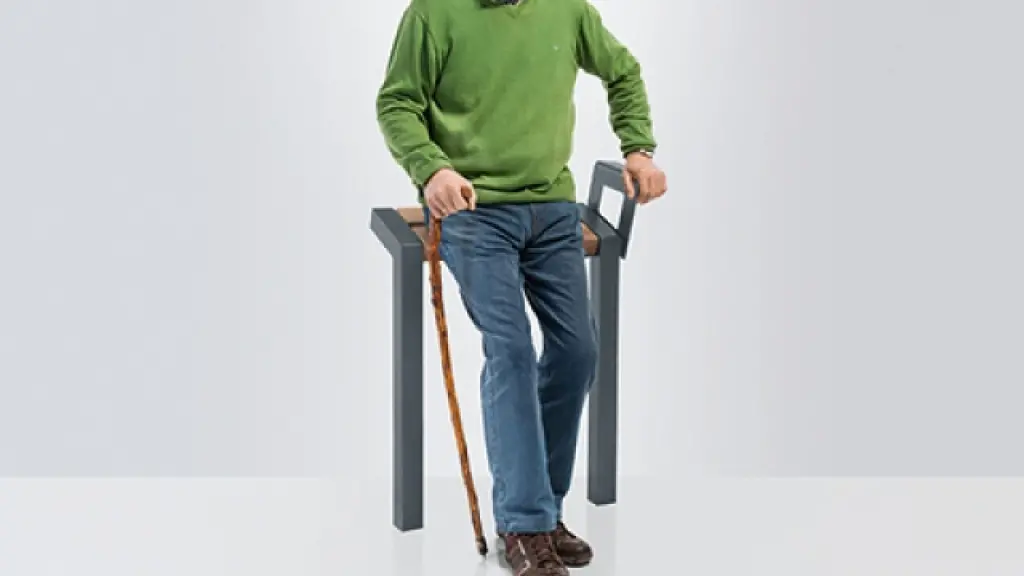 Banc assis-debout NOVA en acier et bois, photo 3