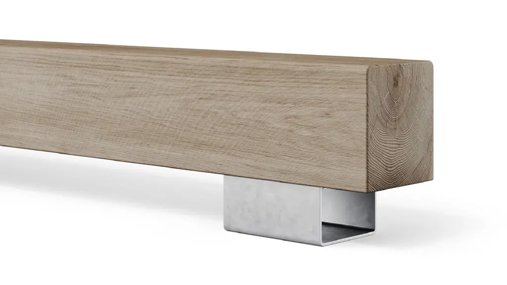 Banc d'extérieur Quercus en acier et bois, photo 2