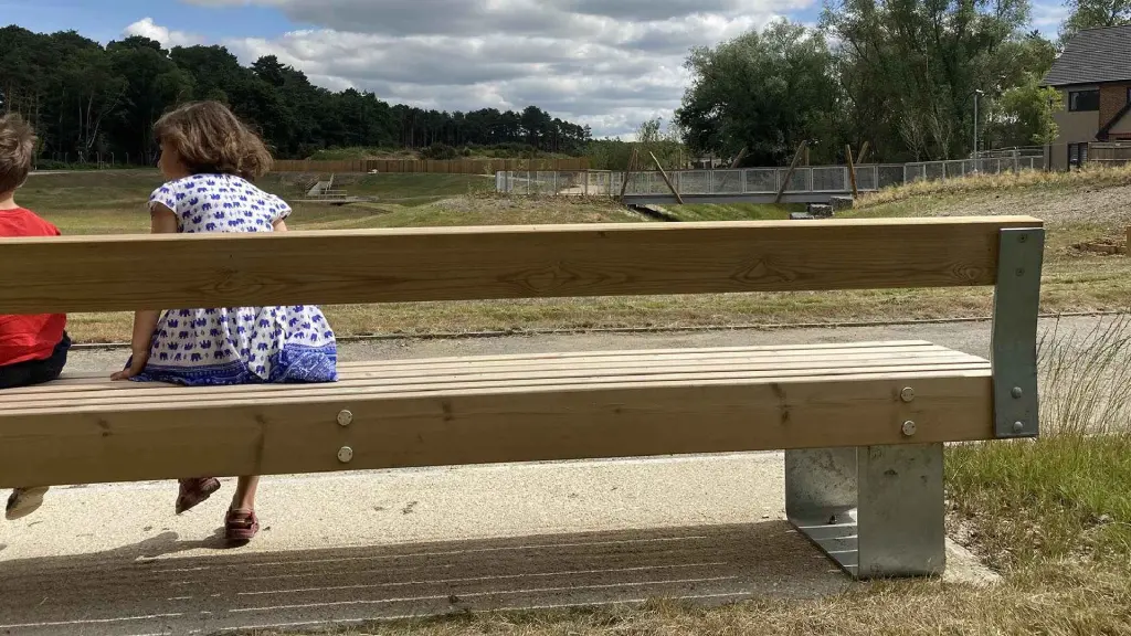Banc d'extérieur XXL-FF en acier et bois, photo 3