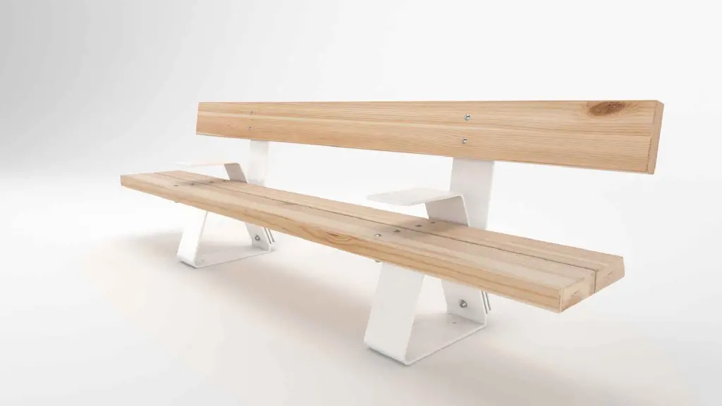 Banc d'extérieur PIK en acier et bois