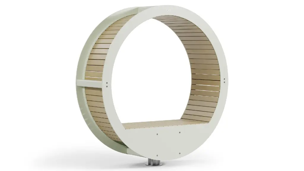 Banc d'extérieur Boom en acier et bois, photo 4