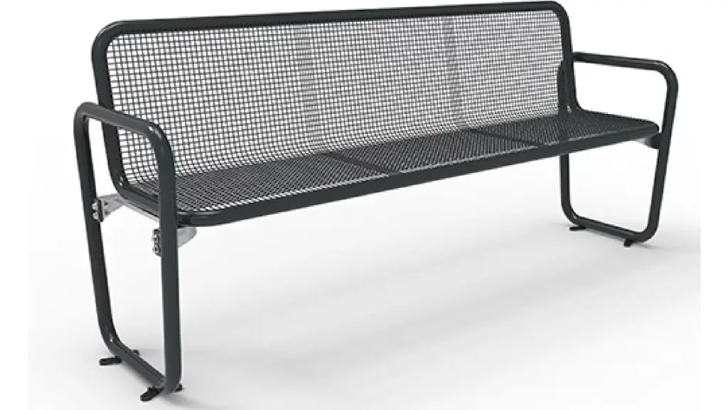 Banc d'extérieur BELLAVIA en acier inoxydable, acier, bois et plastique recyclé, photo 2