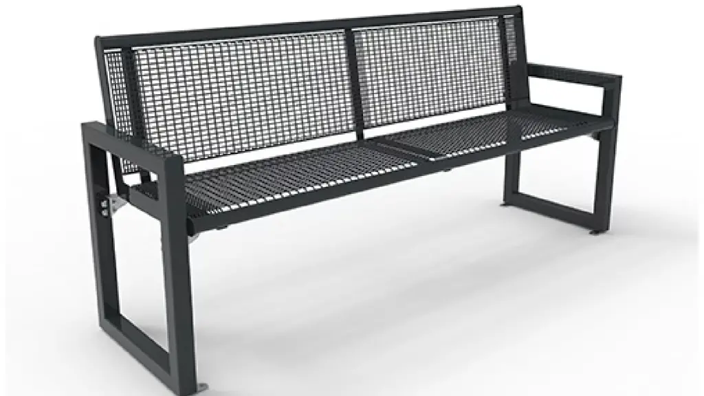 Banc d'extérieur STRADA en acier inoxydable, acier, bois et plastique recyclé, photo 2