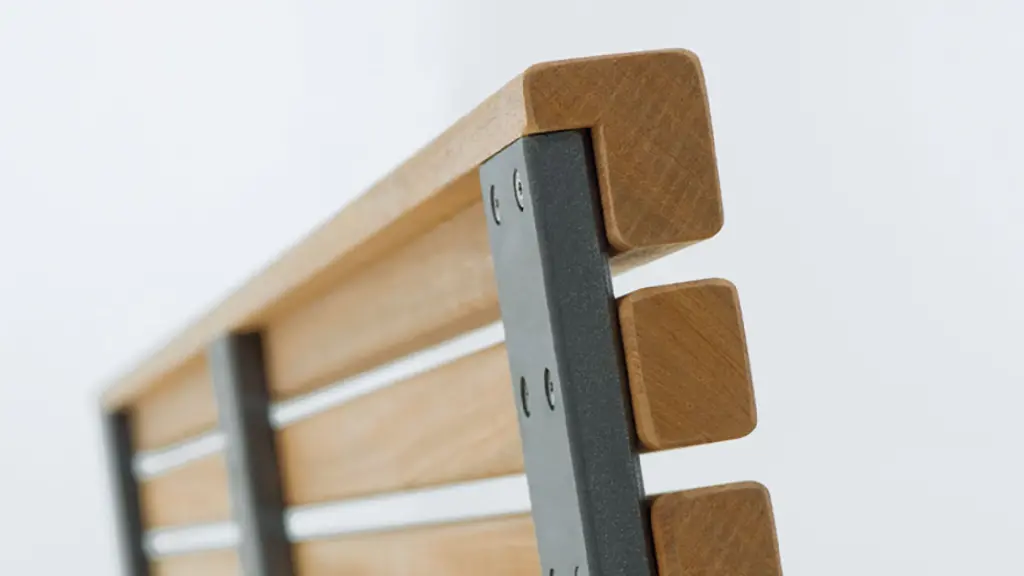 Banc d'extérieur Estate en acier et bois, photo 4