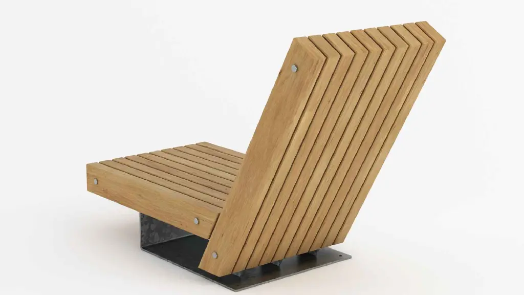 Chaise longue XXL en acier et bois, photo 2