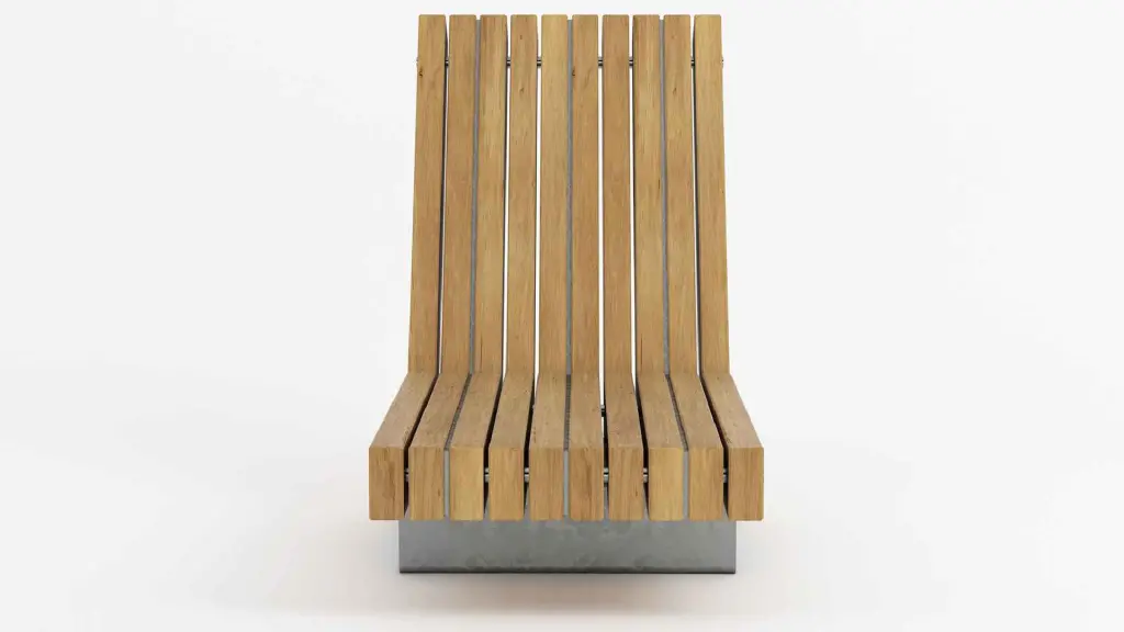 Chaise longue XXL en acier et bois, photo 3