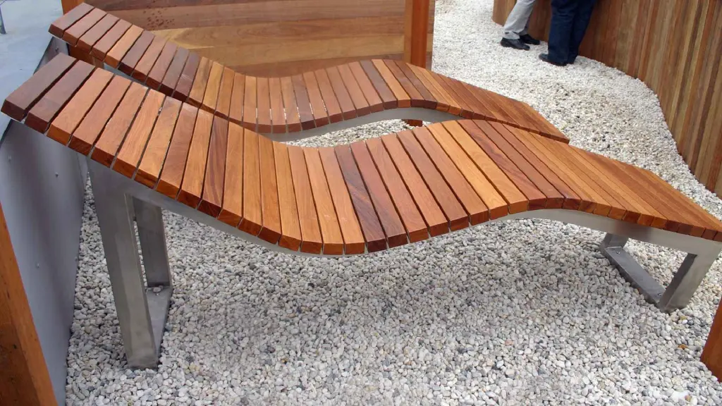 Chaise longue SKOP en acier inoxydable et bois, photo 4