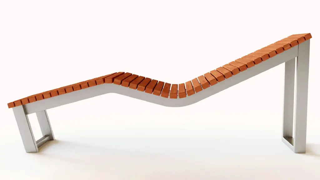Chaise longue SKOP en acier inoxydable et bois, photo 2