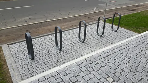 Appuis vélos OVALIUM en aluminium, photo 3