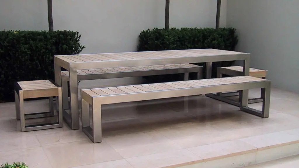 Ensemble de pique-nique SKOP en acier inoxydable et bois