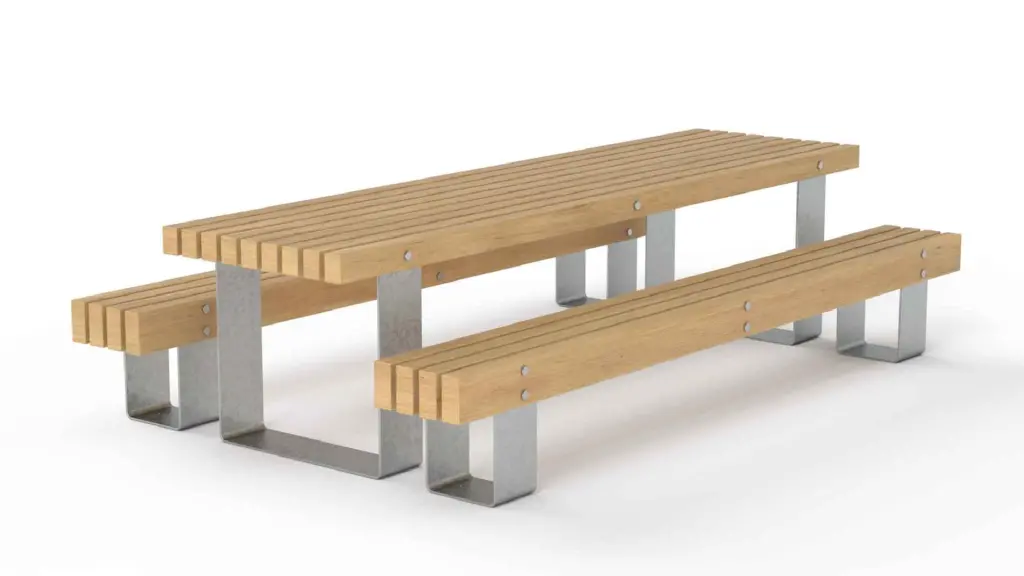 Ensemble de pique-nique XXL en acier et bois