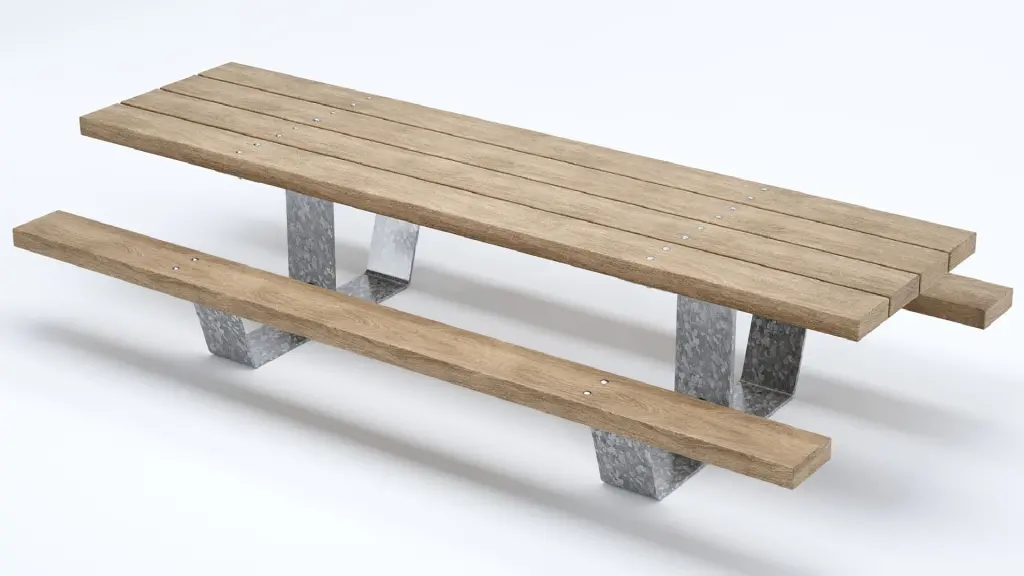 Table de pique-nique PIK NIK en acier et bois