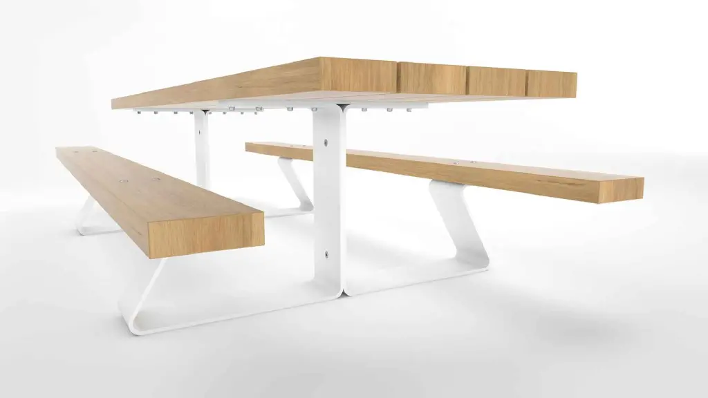 Table de pique-nique PIK NIK en acier et bois, photo 4