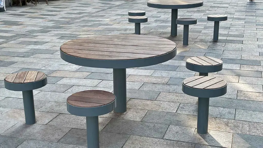 Ensemble de pique-nique TREE en acier inoxydable et bois
