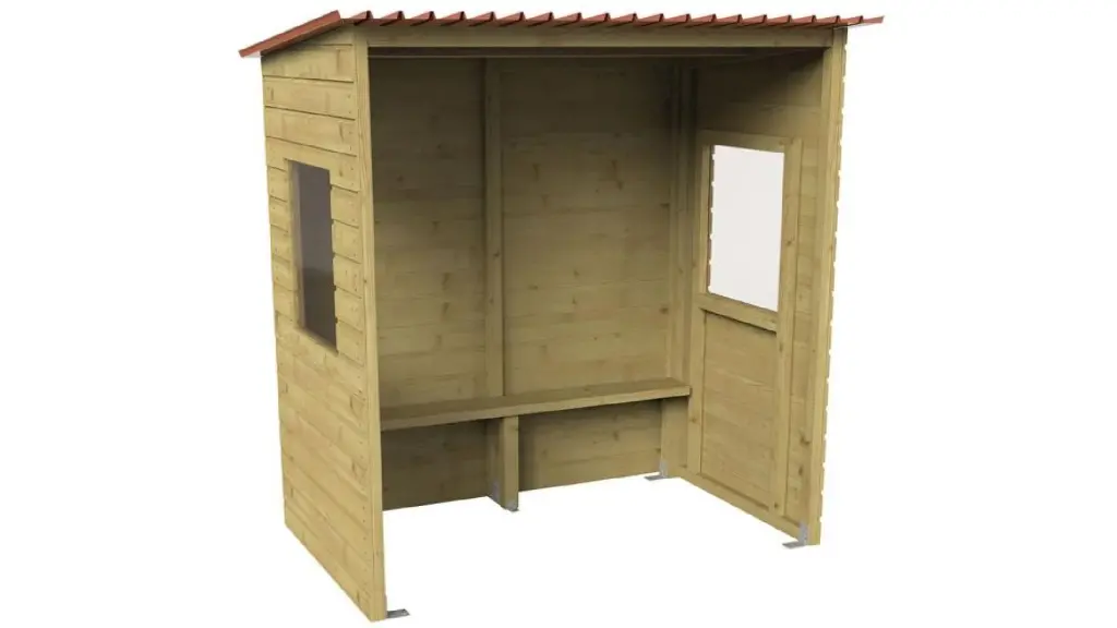 Abribus MANERBE en acier et bois, photo 2