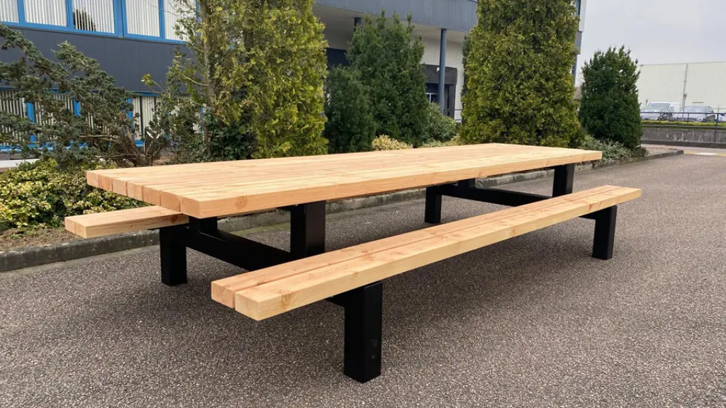 Table de pique-nique et de bar M-4-M-8 en acier et bois, photo 3